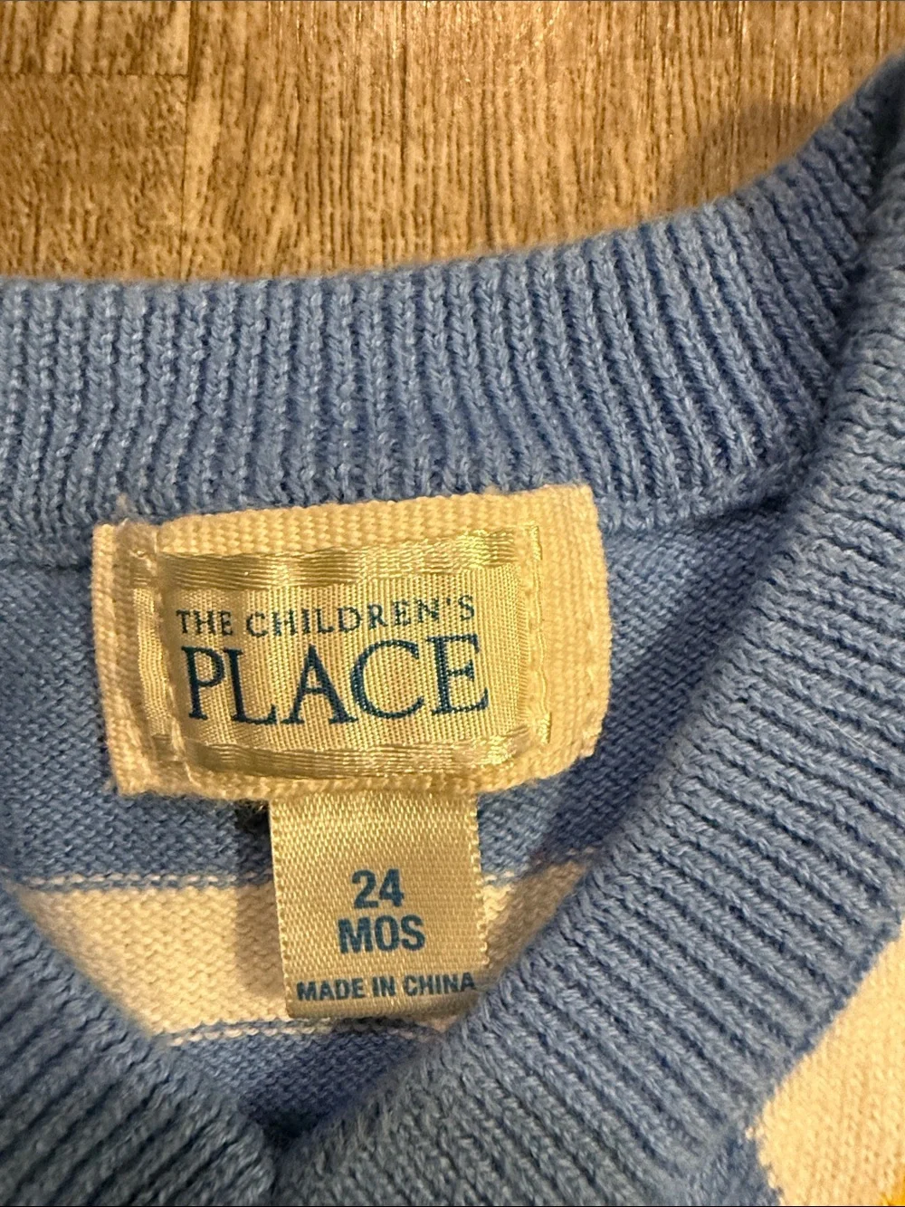 5/$15  Children's Place Blue, Yellow & White  V-Neck Sweater Vest size 24 months